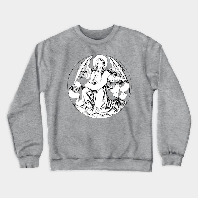 15th Century St Matthew the Evangelist Emblem Winged Angel Crewneck Sweatshirt by Pixelchicken